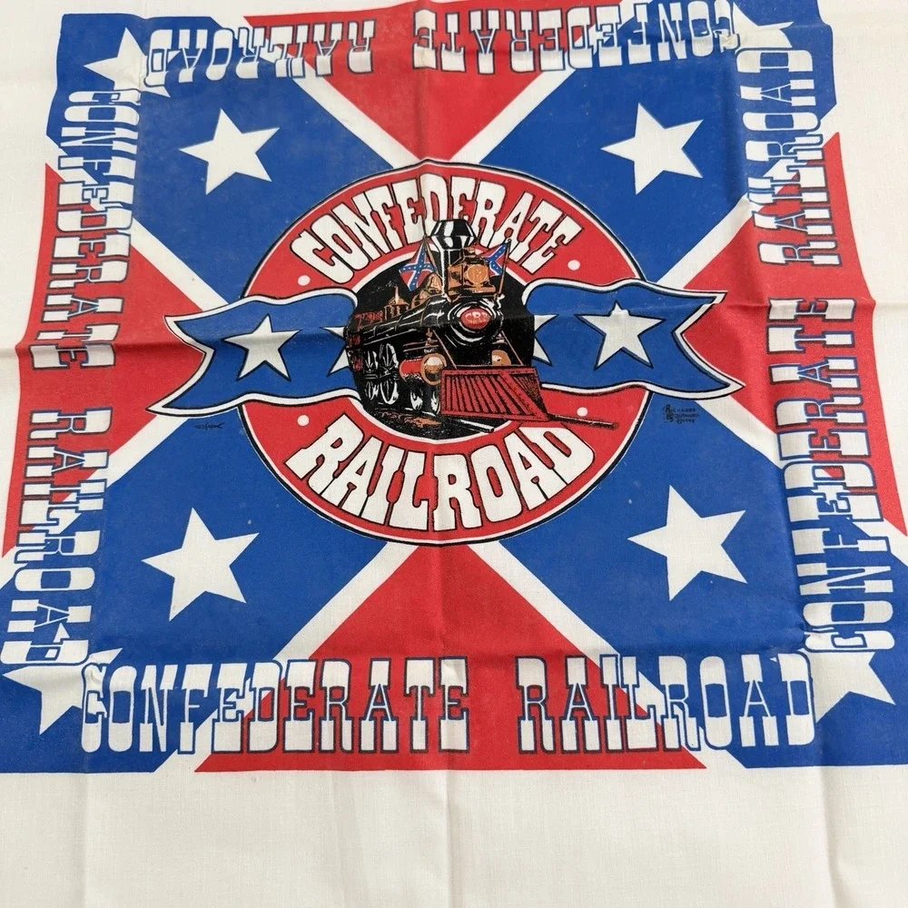 Vintage Confederate Railroad 1992 Country Music Bandana Scarf 22